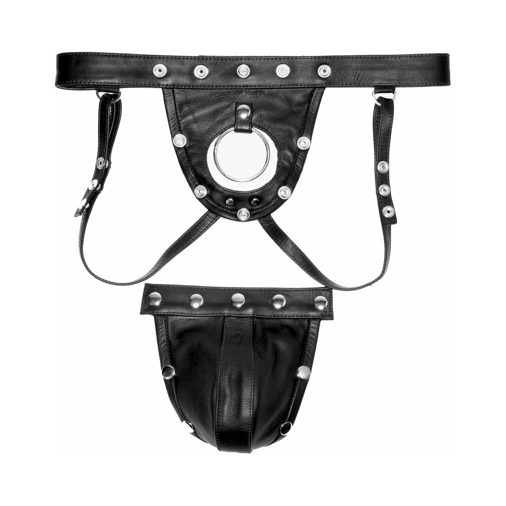 Prowler RED Leather Harness Jock Strap - Double Extra Large