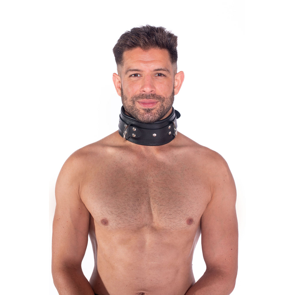 Prowler RED Leather Lockable Collar SM