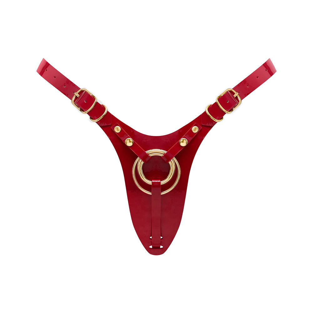 Strap-On-Me Leatherette Harness - One Size Red