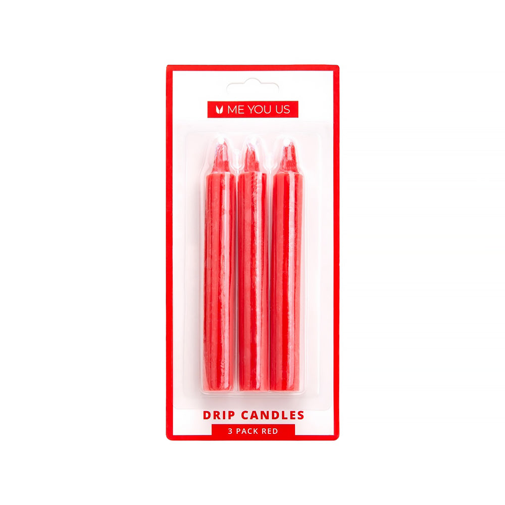 Me You Us Drip Candles 3 Pack Red