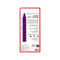 Me You Us Drip Candles 3 Pack Purple