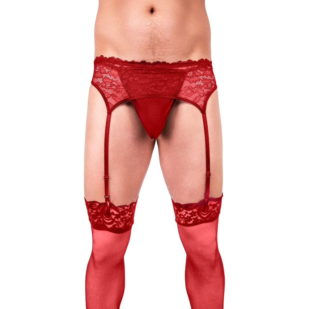 Prowler Red Lace Garter Set Large