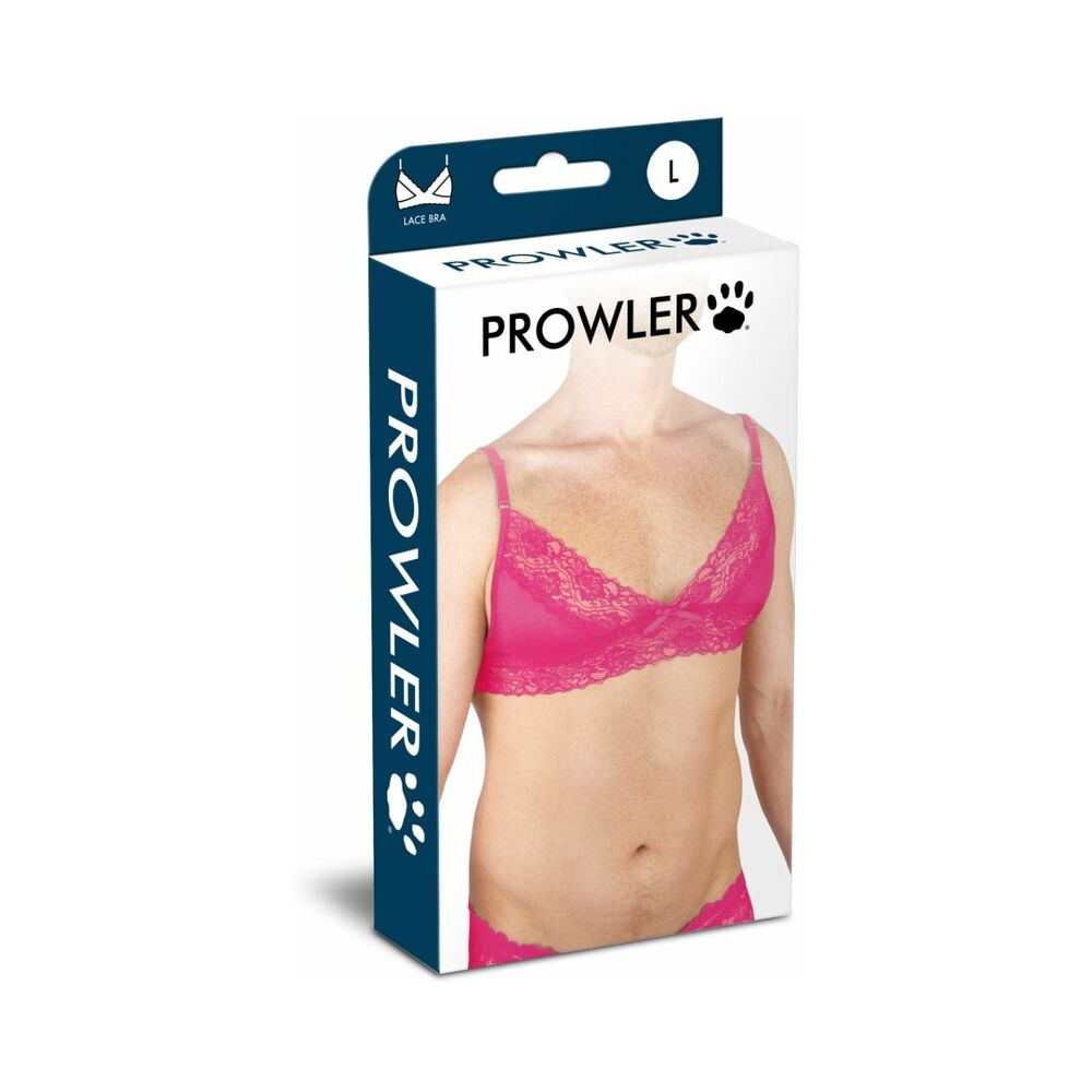 Prowler Pink Lace Bra Large