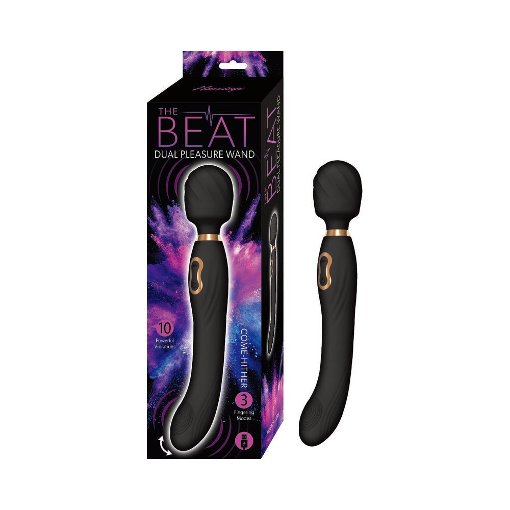 The Beat Dual Pleasure Wand Vibrator - Black