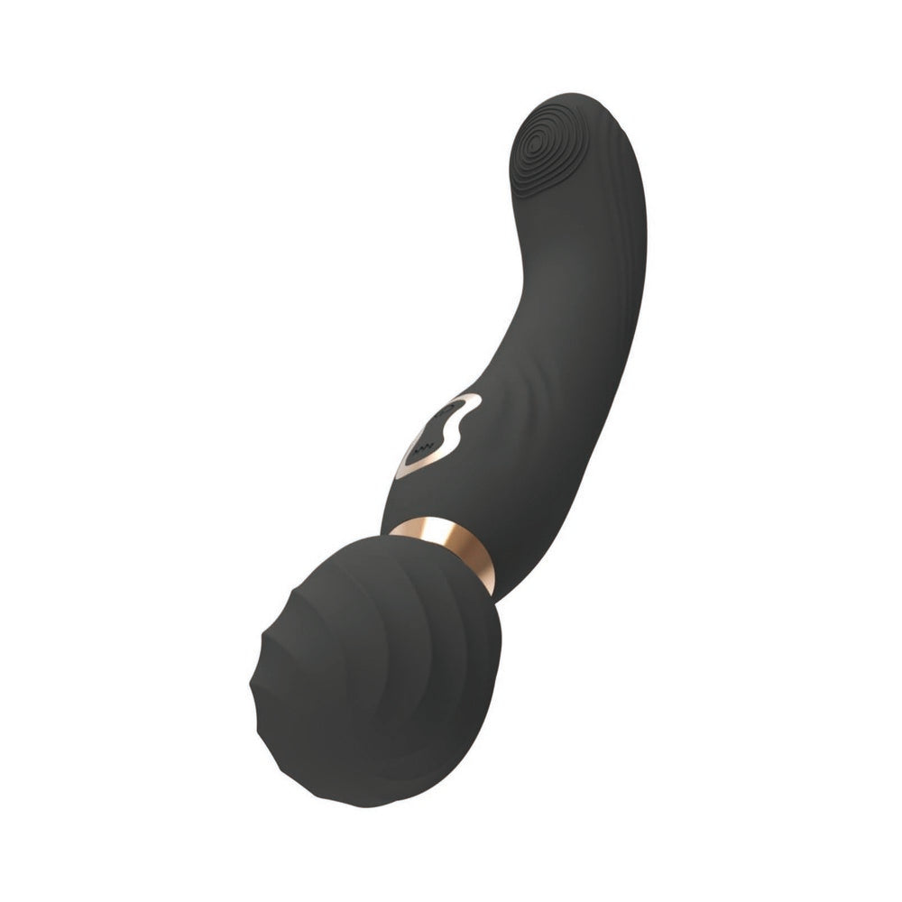 The Beat Dual Pleasure Wand Vibrator - Black