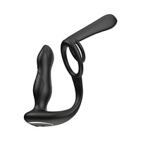 Enhancer Vibro Plug & Penis Sheath Black Anal Toy
