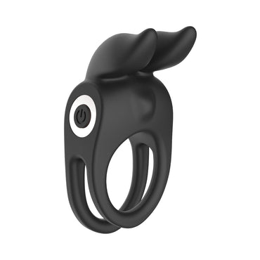 Enhancer Vibrating Rabbit Cock Ring - Black