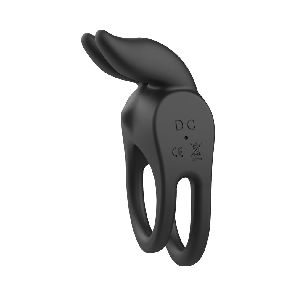 Enhancer Vibrating Rabbit Cock Ring - Black