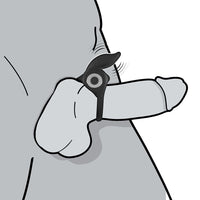 Enhancer Vibrating Rabbit Cock Ring - Black