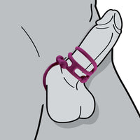 Enhancer Quad Cock Ring Set - Rubine Red