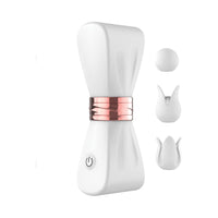 Gold Glam Tri-Tip Vibe Massager - White