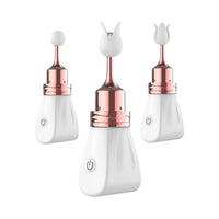 Gold Glam Tri-Tip Vibe Massager - White