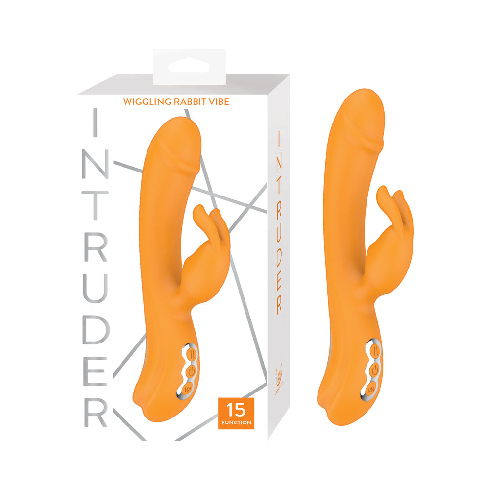 Intruder Wiggling Rabbit Vibrator - Orange