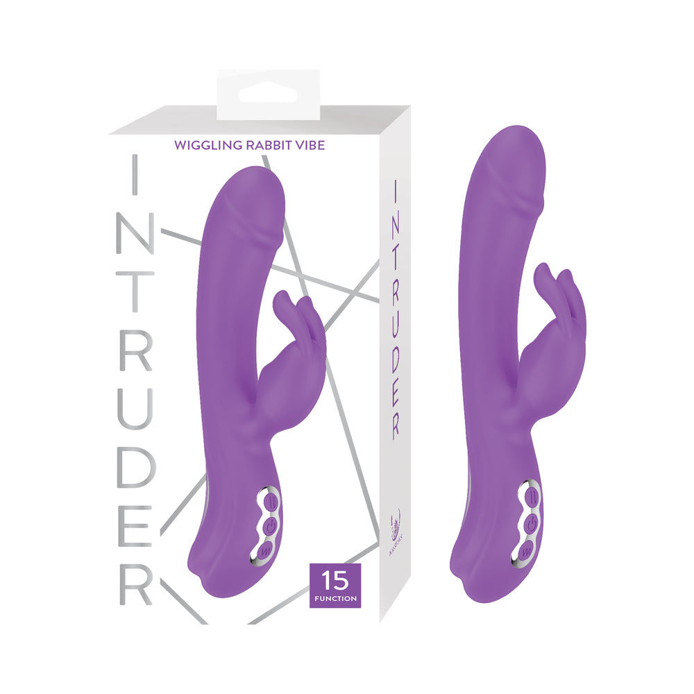 Intruder Wiggling Rabbit Vibrator - Purple
