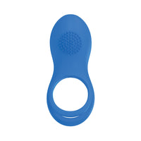 Gold Glam Cock Ring Vibrator - Blue