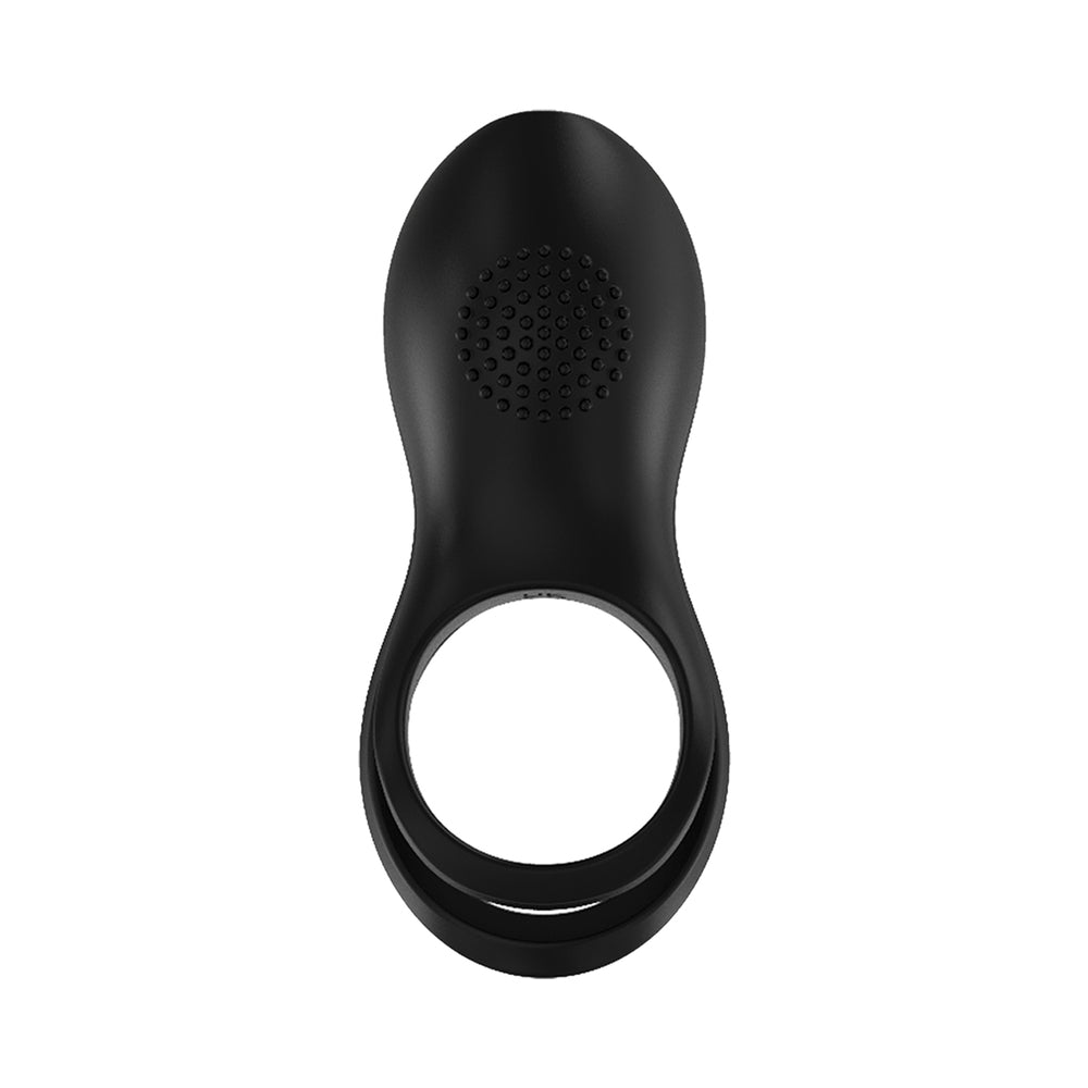 Gold Glam Cock Ring Vibrator - Black