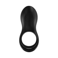 Gold Glam Cock Ring Vibrator - Black