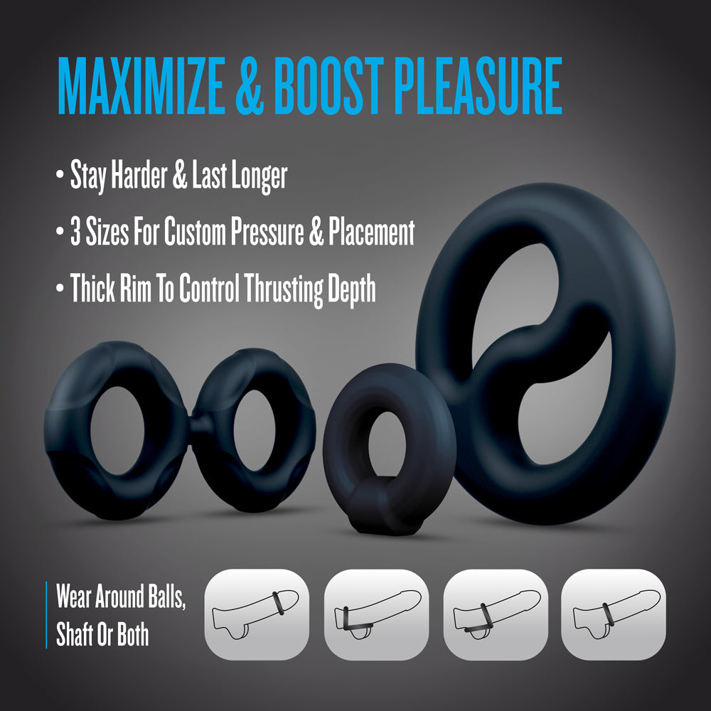 Performance Plus Throttle Cock Ring Set - Black