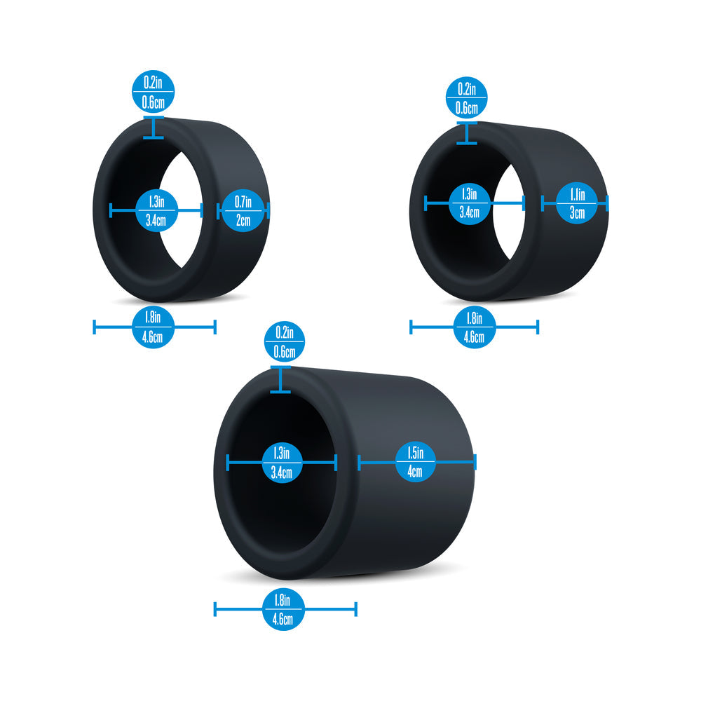 Performance Plus Accelerate Cock Ring Set - Black