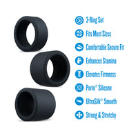 Performance Plus Accelerate Cock Ring Set - Black