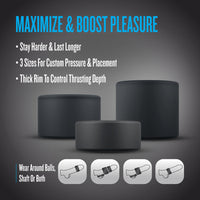 Performance Plus Accelerate Cock Ring Set - Black