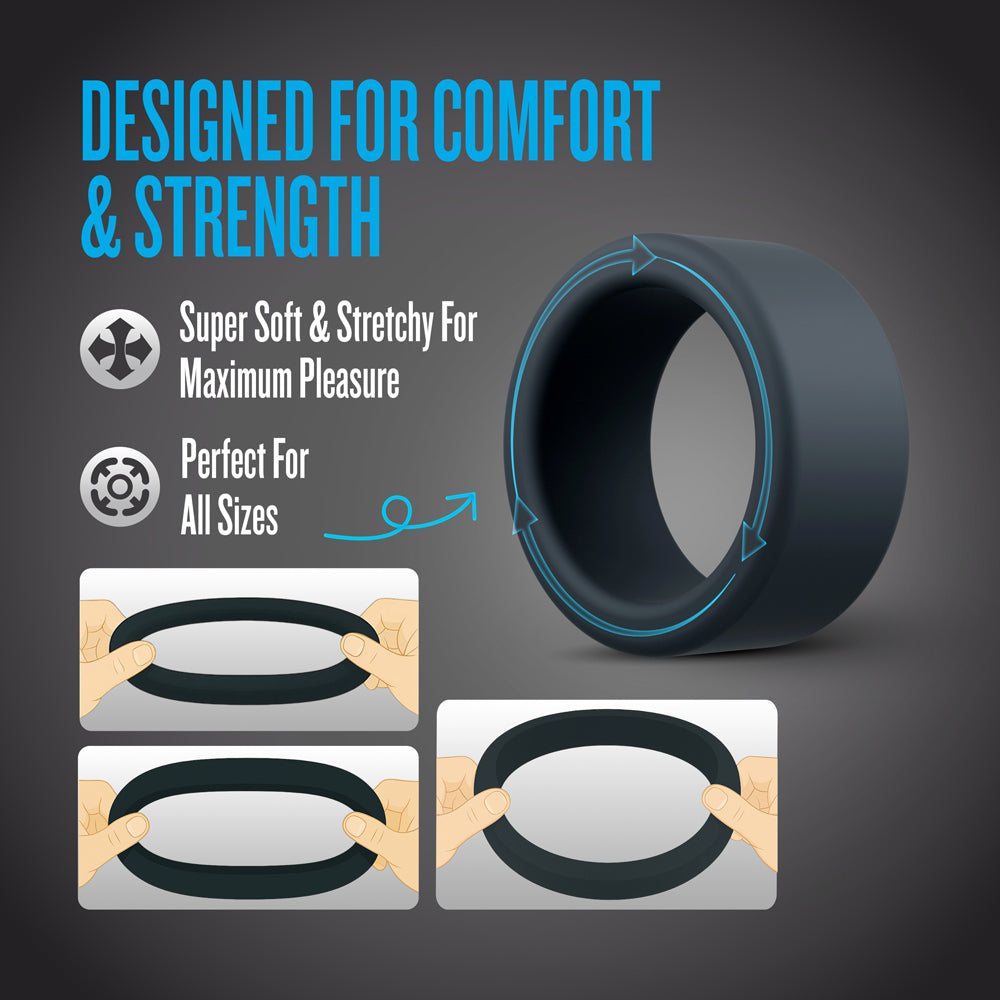 Performance Plus Accelerate Cock Ring Set - Black