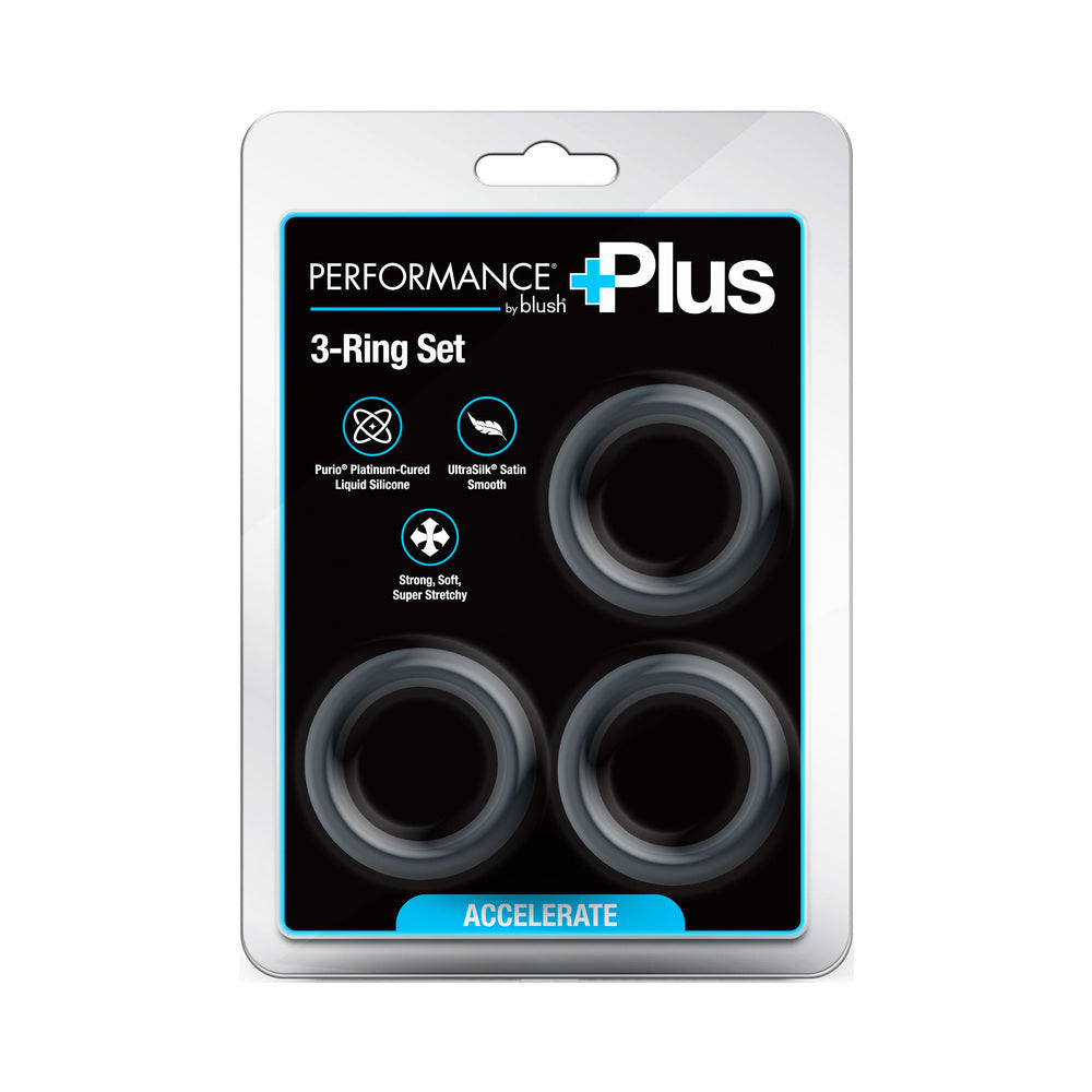 Performance Plus Accelerate Cock Ring Set - Black