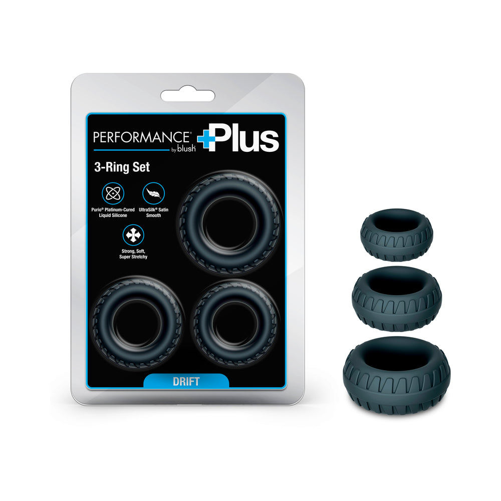 Performance Plus Cock Ring Set - Drift Black