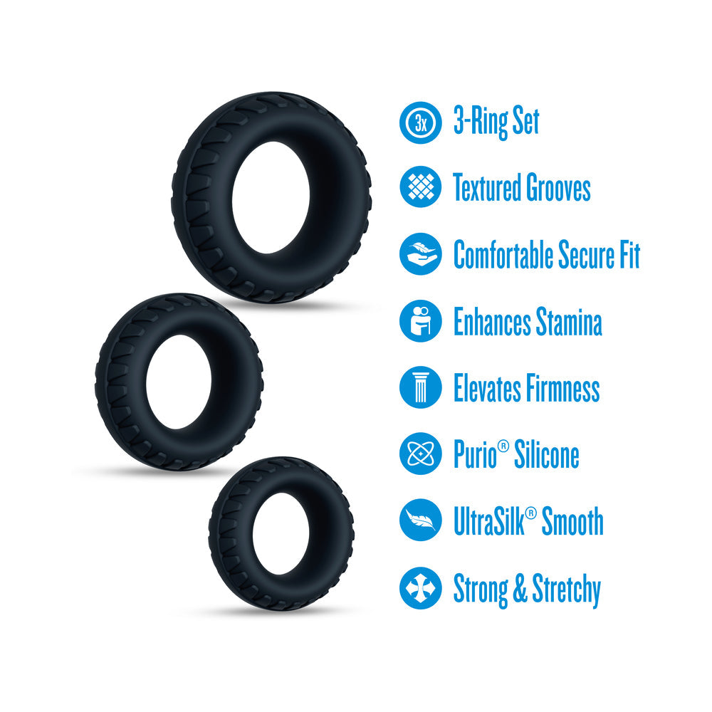 Performance Plus Cock Ring Set - Drift Black