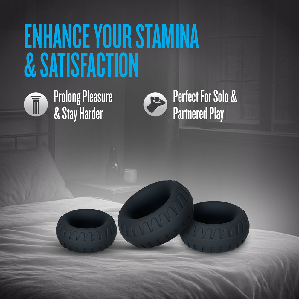 Performance Plus Cock Ring Set - Drift Black