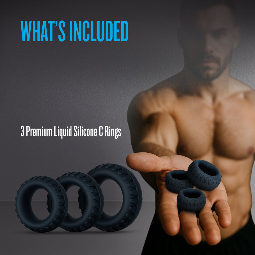 Performance Plus Cock Ring Set - Drift Black