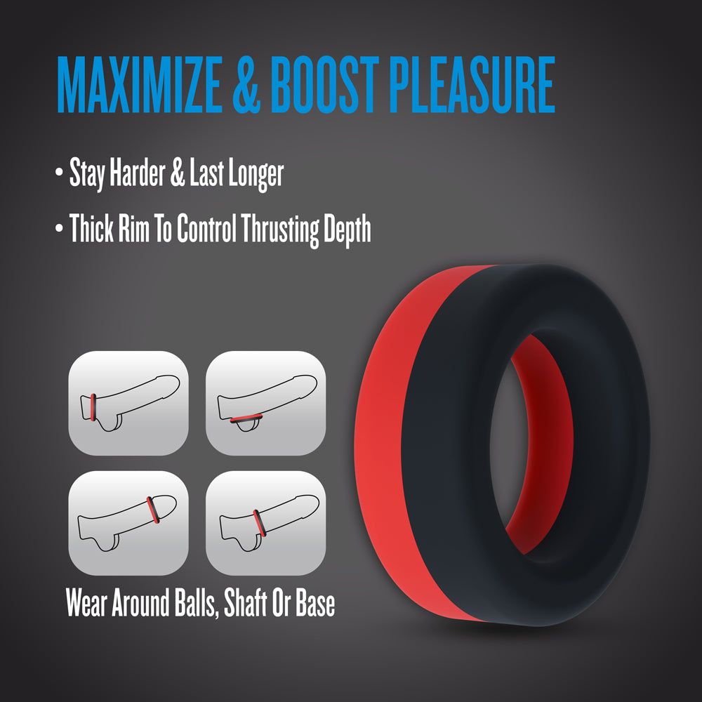 Performance Plus Cock Ring - Takeoff Red/Black