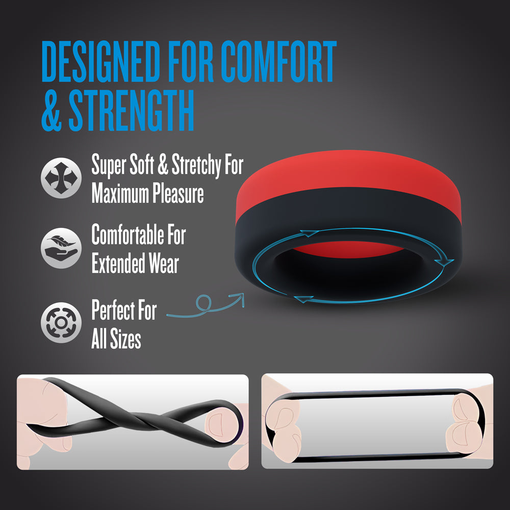 Performance Plus Cock Ring - Takeoff Red/Black