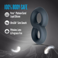 Performance Plus Double Strap Cock Ring - Launch Black