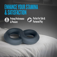 Performance Plus Double Strap Cock Ring - Launch Black