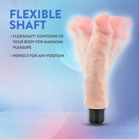 Au Naturel Vibrating Dildo - Big Easy Beige