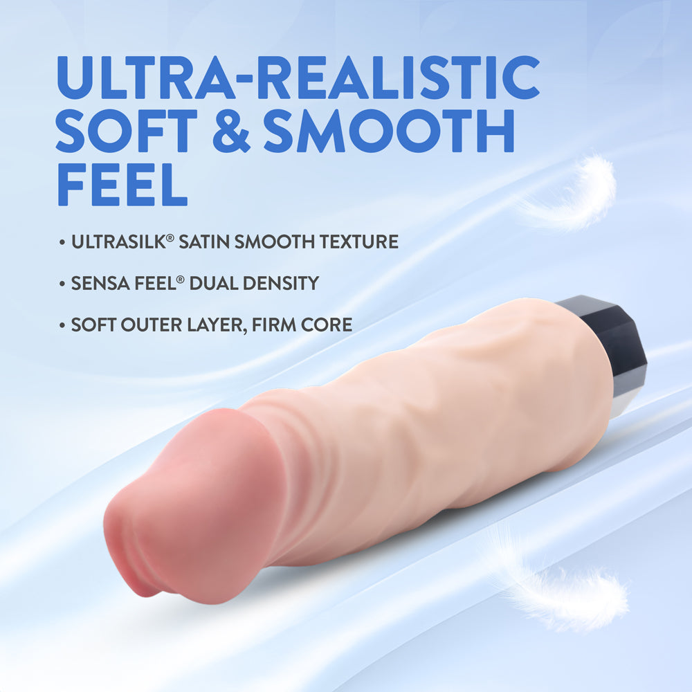 Au Naturel Vibrating Dildo - Big Easy Beige