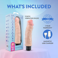 Au Naturel Vibrating Dildo - Big Easy Beige