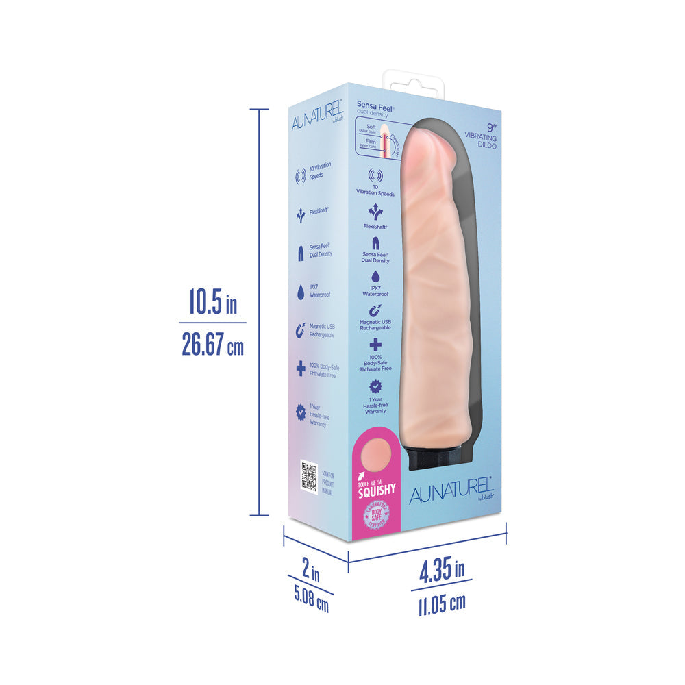 Au Naturel Vibrating Dildo - Big Easy Beige