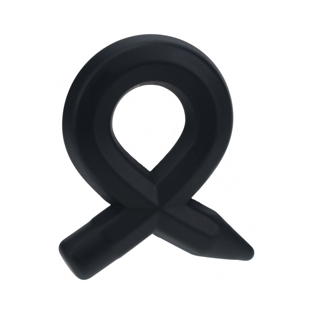 LEVELZ Pencil Liquid Silicone Cock Ring - Black