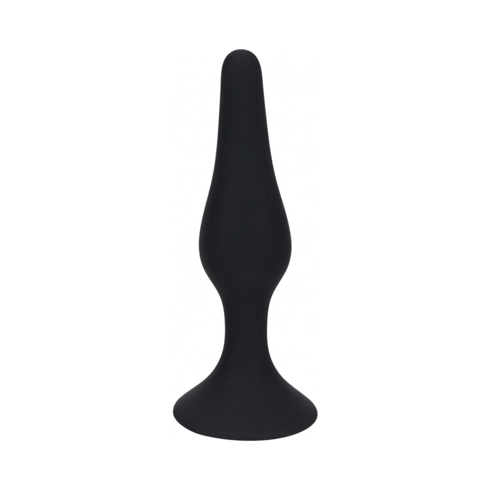 LEVELZ Slim Silicone Anal Plug - Medium - Black