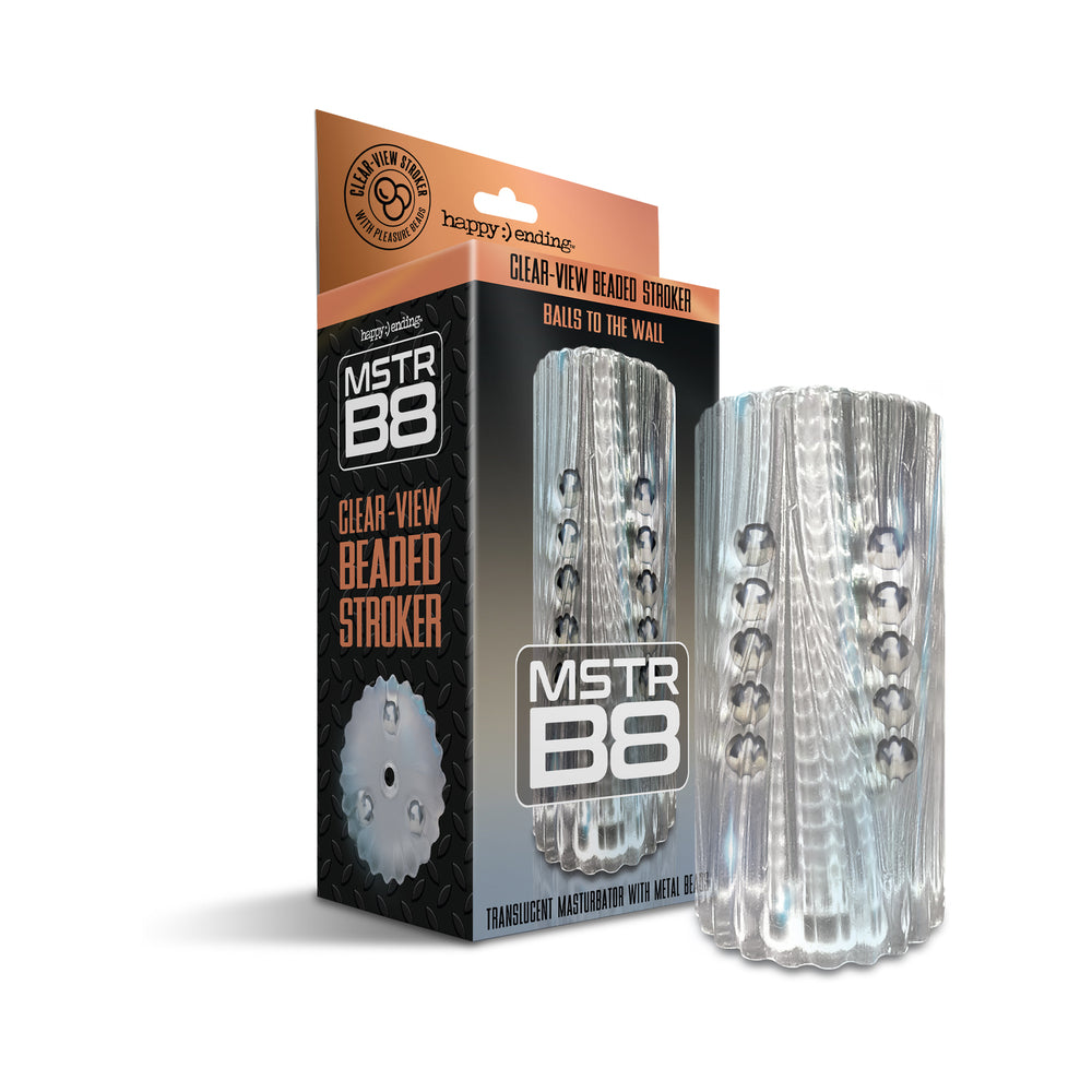 MSTR B8 Clear Beaded Stroker - Balls to the Wall