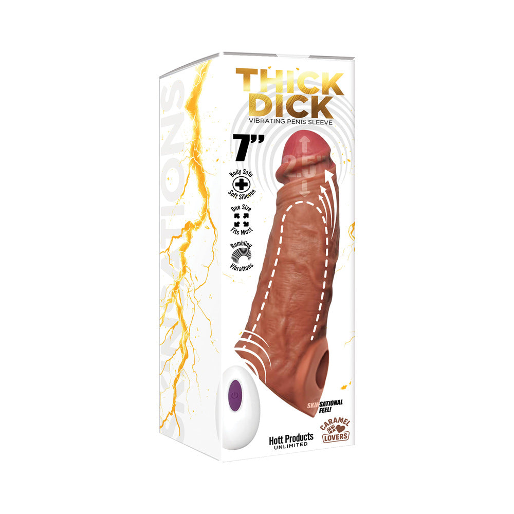 Skinsations Thick Dick Vibrating Penis Sleeve