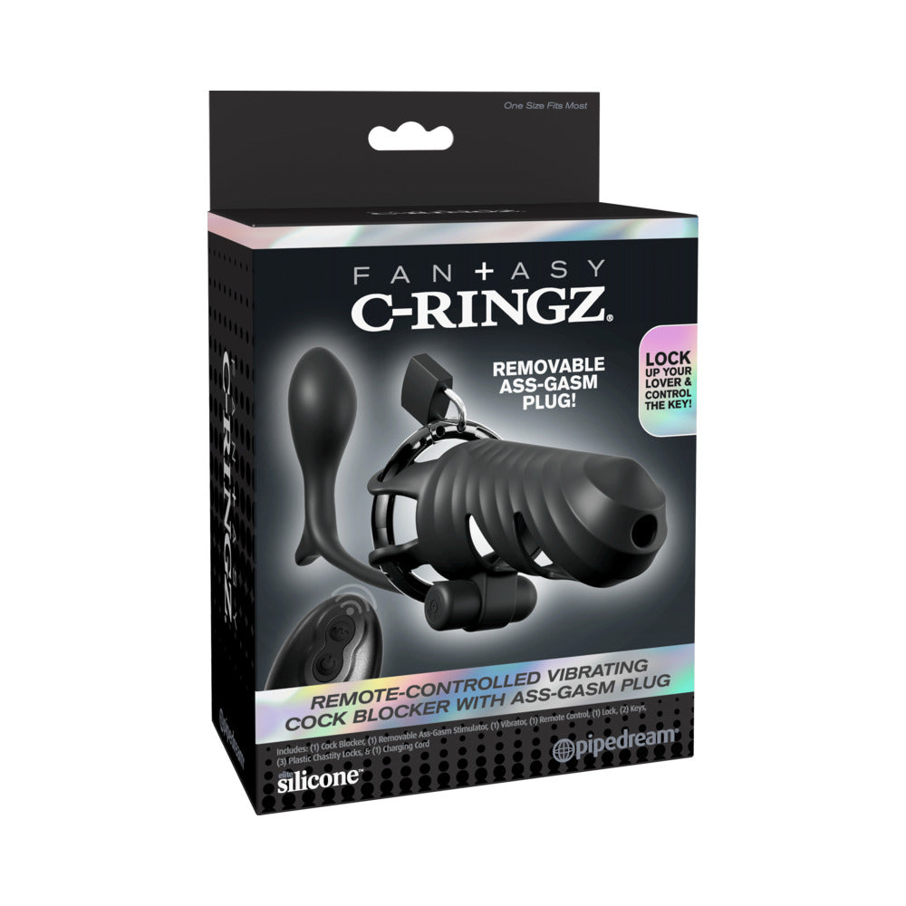 FCR Remote Vib Cock Blocker with Ass-Gasm Plug