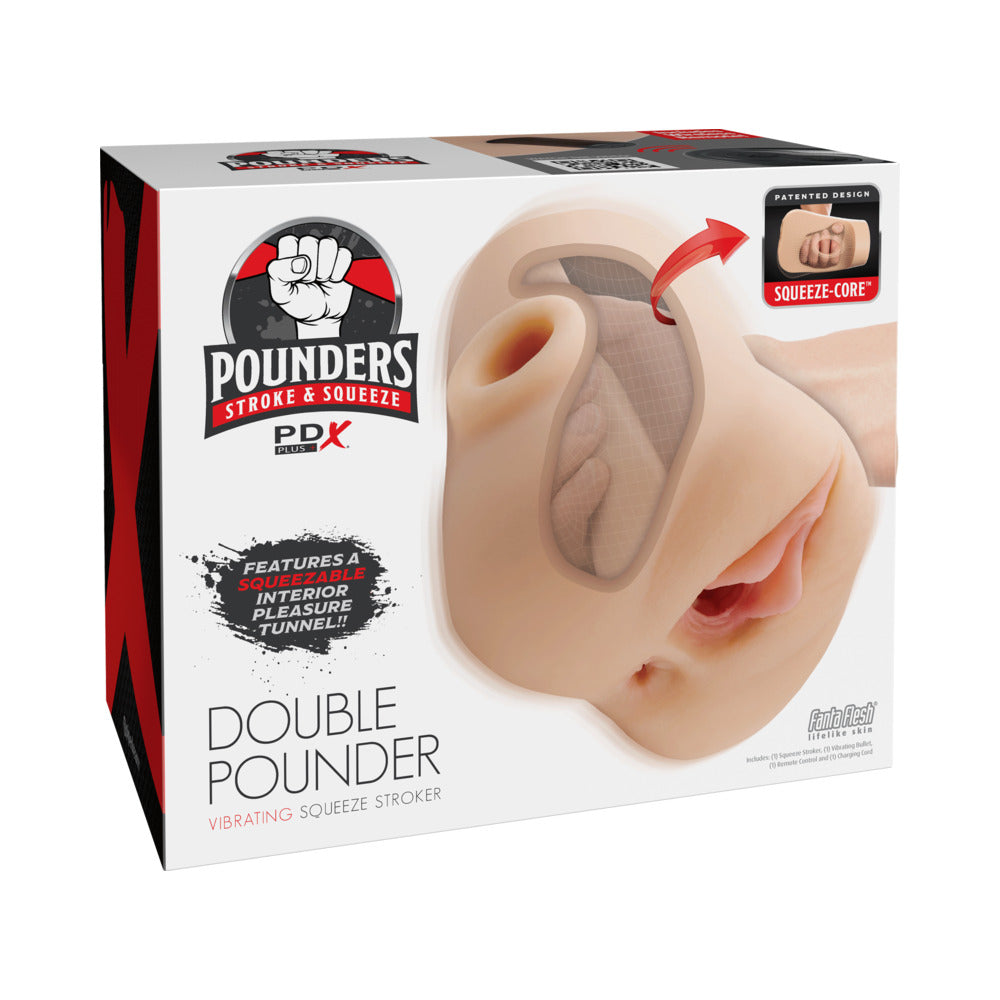 Double Pounder Vib Squeeze Stroker for Enhanced Pleasure
