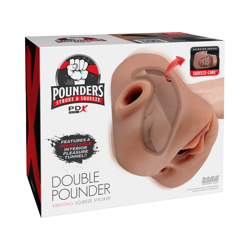 Double Pounder Vib Squeeze Stroker for Ultimate Enjoyment
