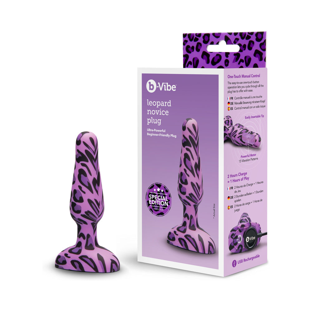 b-Vibe Novice Vibrating Plug Leopard