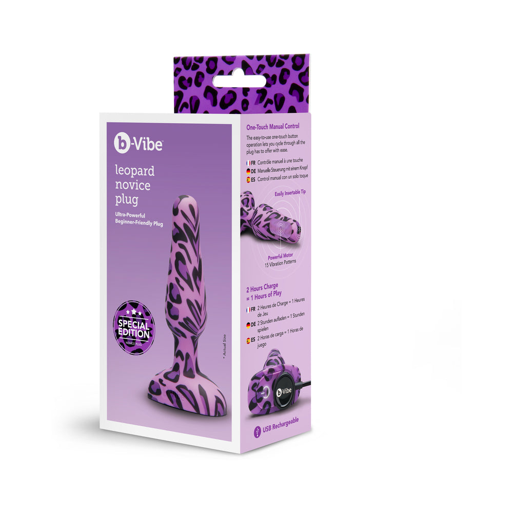 b-Vibe Novice Vibrating Plug Leopard