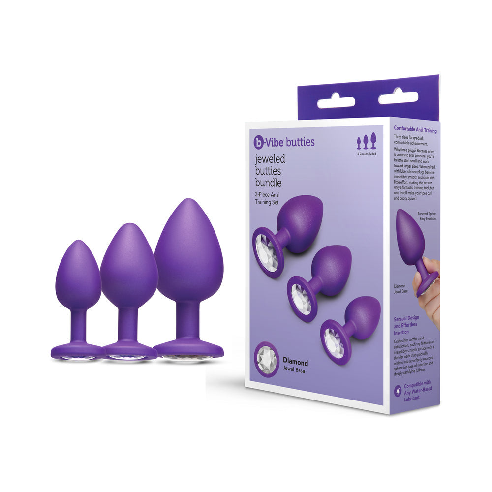 b-Vibe Jewel Butties Bundle: Elegant Anal Training Set