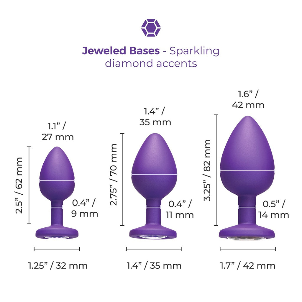 b-Vibe Jewel Butties Bundle: Elegant Anal Training Set